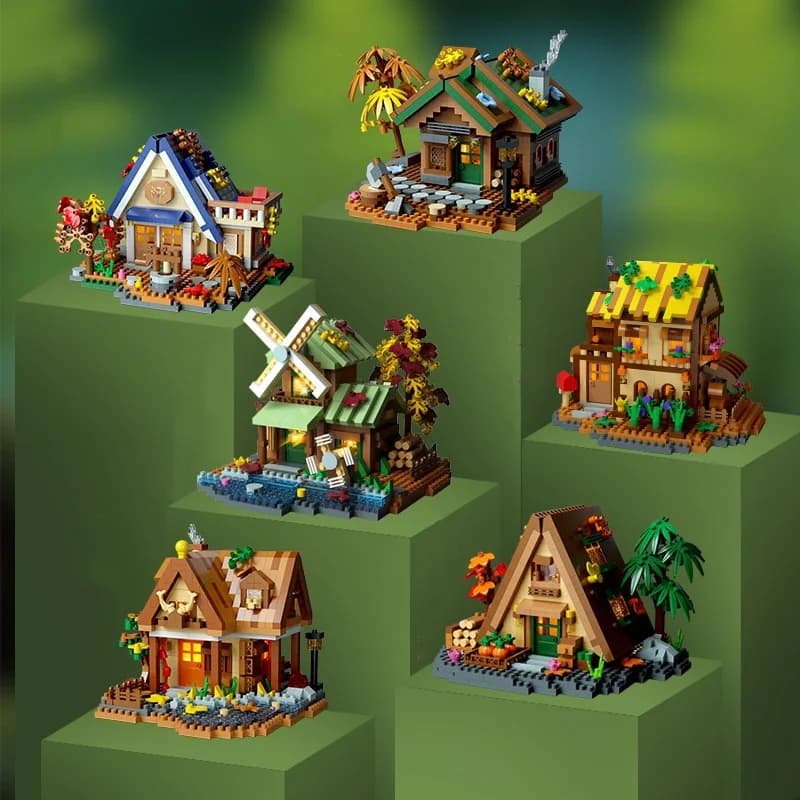 Puzzle con vista stradale per casa in legno, blocchi assemblati per ragazzi e ragazze, giocattoli per bambini, ornamenti per il desktop, regali di festa