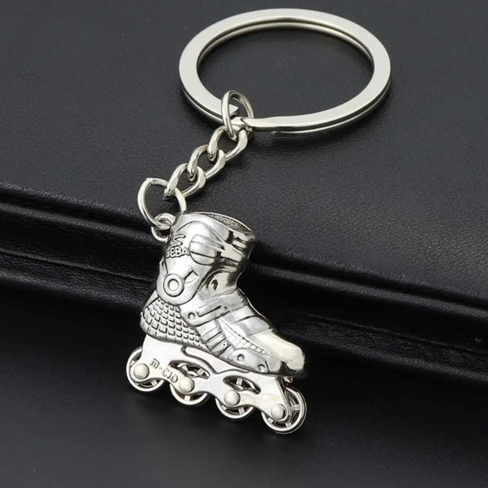 Portachiavi e Ciondolo per Pattinaggio su Ghiaccio, Accessori per Borsa e Chiavi Auto, con Design a Pattino a Una Sola Ruota