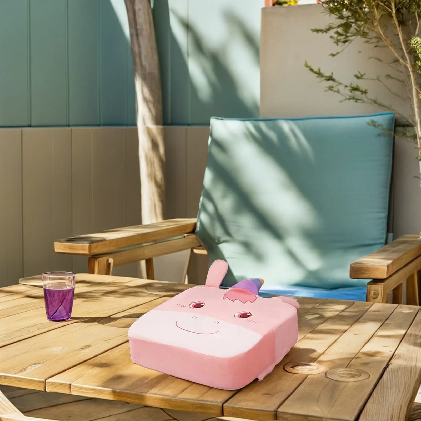 Cuscino Rialzato per Seggiolino Bambini, Spesso e Antiscivolo, per Sedia da Pranzo, Aumenta l'Altezza, Lavabile in Lavatrice