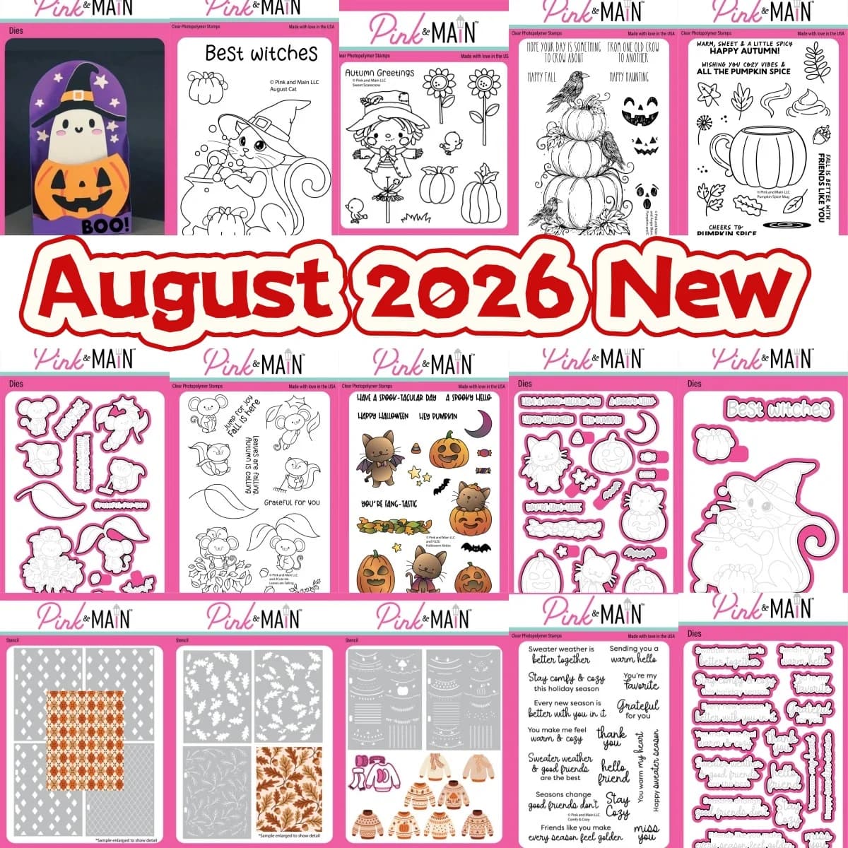 August 2026 New Ghost Halloween Autumn Cat Pumpkin Metal Cutting Dies Clear Stamps Stencil For DIY Decorating Scrapbook Paper