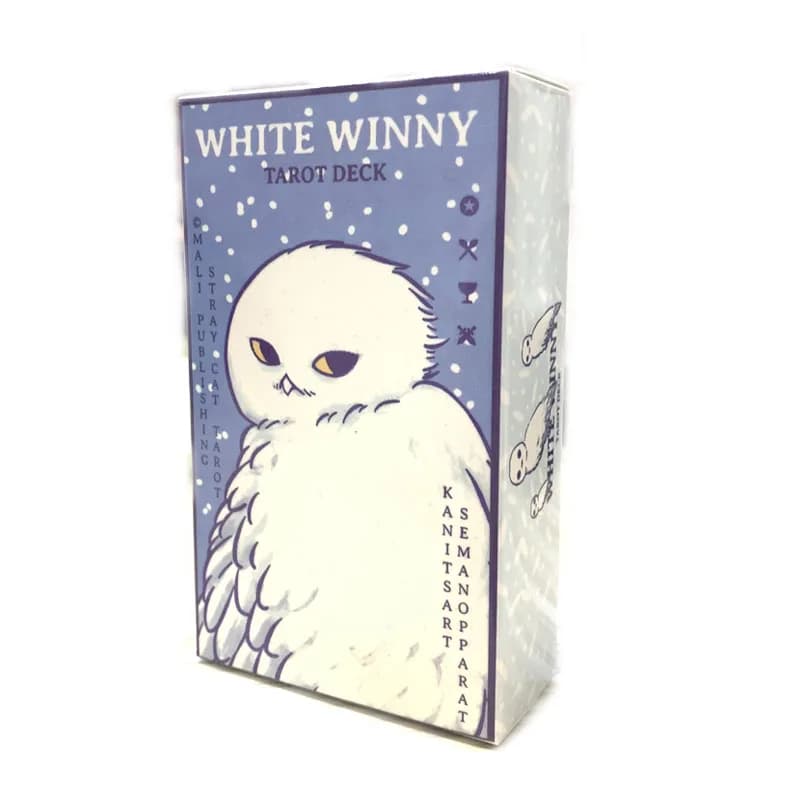 78Pcs White Winny Tarot Deck Cards versione inglese Fortune Telling divinazione carta dei tarocchi per l'intrattenimento del gioco della festa in famiglia