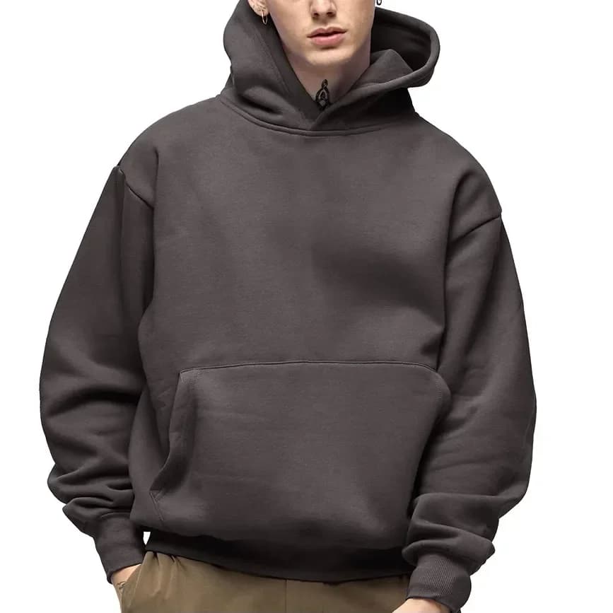 Men's Hoodies Fashion Heavy New Autumn Winter Casual Cotton Thick Women's Top Hoodies Solid Color Women's Women's Hoodies