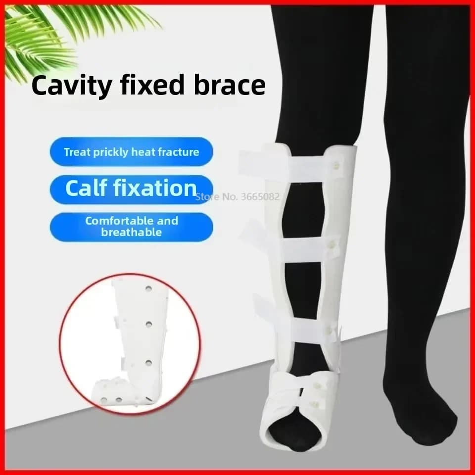 Supporto in polimero tibia fibula ginocchio membro inferiore supporto di fissaggio esterno gamba caviglia osso frattura stecca piede fuso gamba tutore 1 pz
