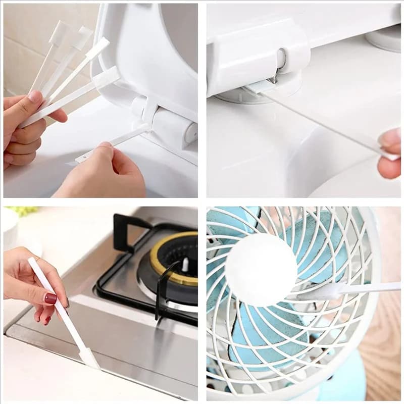 AB13-56PCS Spazzola per WC usa e getta Spazzole per pulizia fessure, per angoli WC, scanalature per finestre, binari per porte, tastiere, tende, ecc.