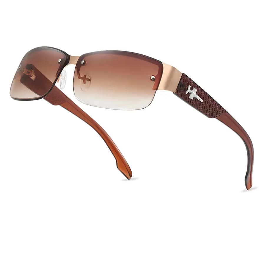 Fashion Brand Designer Classic Vintage Gradient Square Sunglasses Men Women Travel Summer Beach Casual Fishing Driving Eyewear