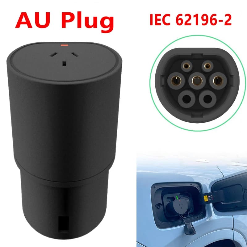 Adattatore cavo EV Spina di scarico batteria V2L Veicolo a carico Tipo 2 Spina IEC 62196 AU Dispositivo di scarica standard AU New Energy
