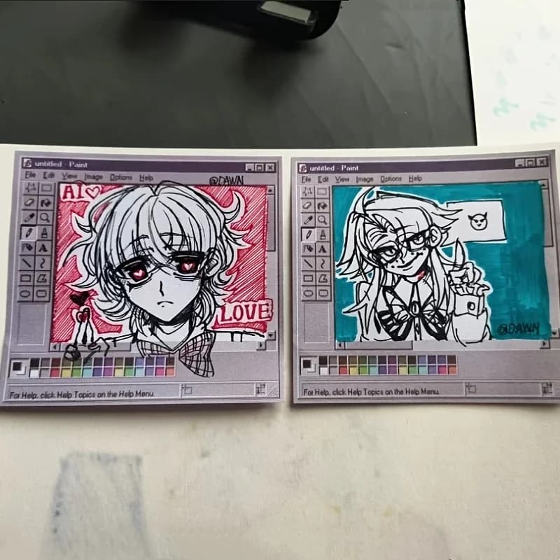 Blocchetti Adesivi Vintage per Disegno Computerizzato 50 Fogli - Ideali per Artisti e Uso Ufficio, Note Adesive Durevoli, Blocchetti Adesivi per Ufficio
