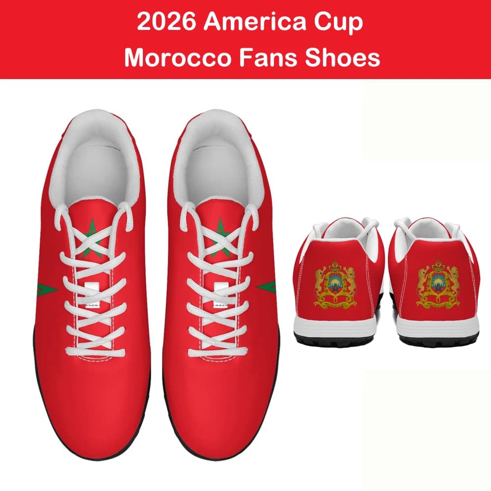 Scarpe da Calcio Personalizzate America Cup 2026, Sneakers con Bandiere di Marocco, Senegal, Algeria, Egitto e Paesi Africani