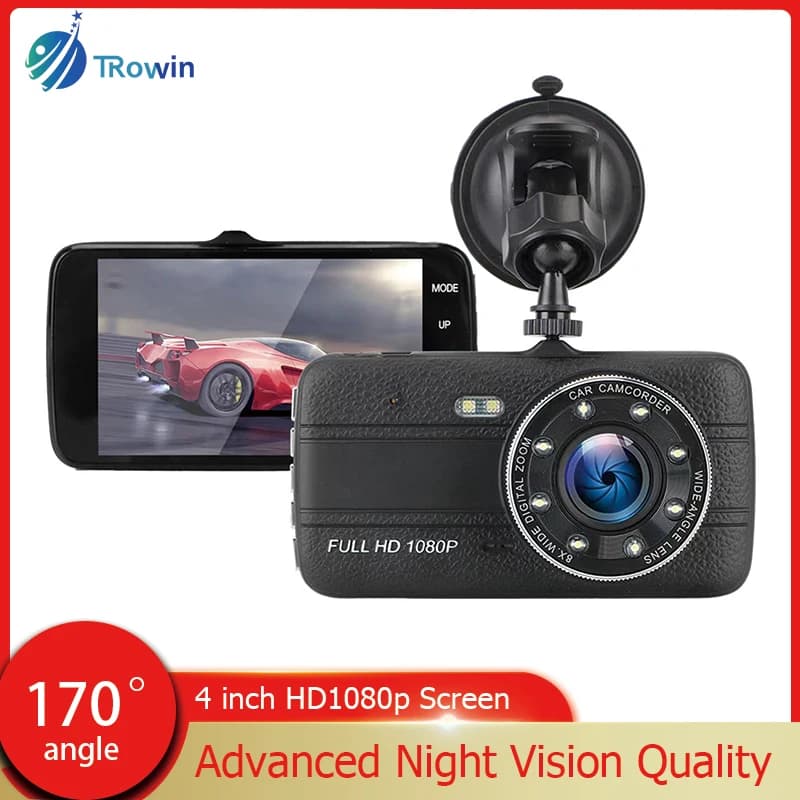 4''Car DVR HD 1080P Dash Cam vista posteriore videocamera per veicoli videoregistratore Black Box Night Vision Auto Dashcam accessori per Auto