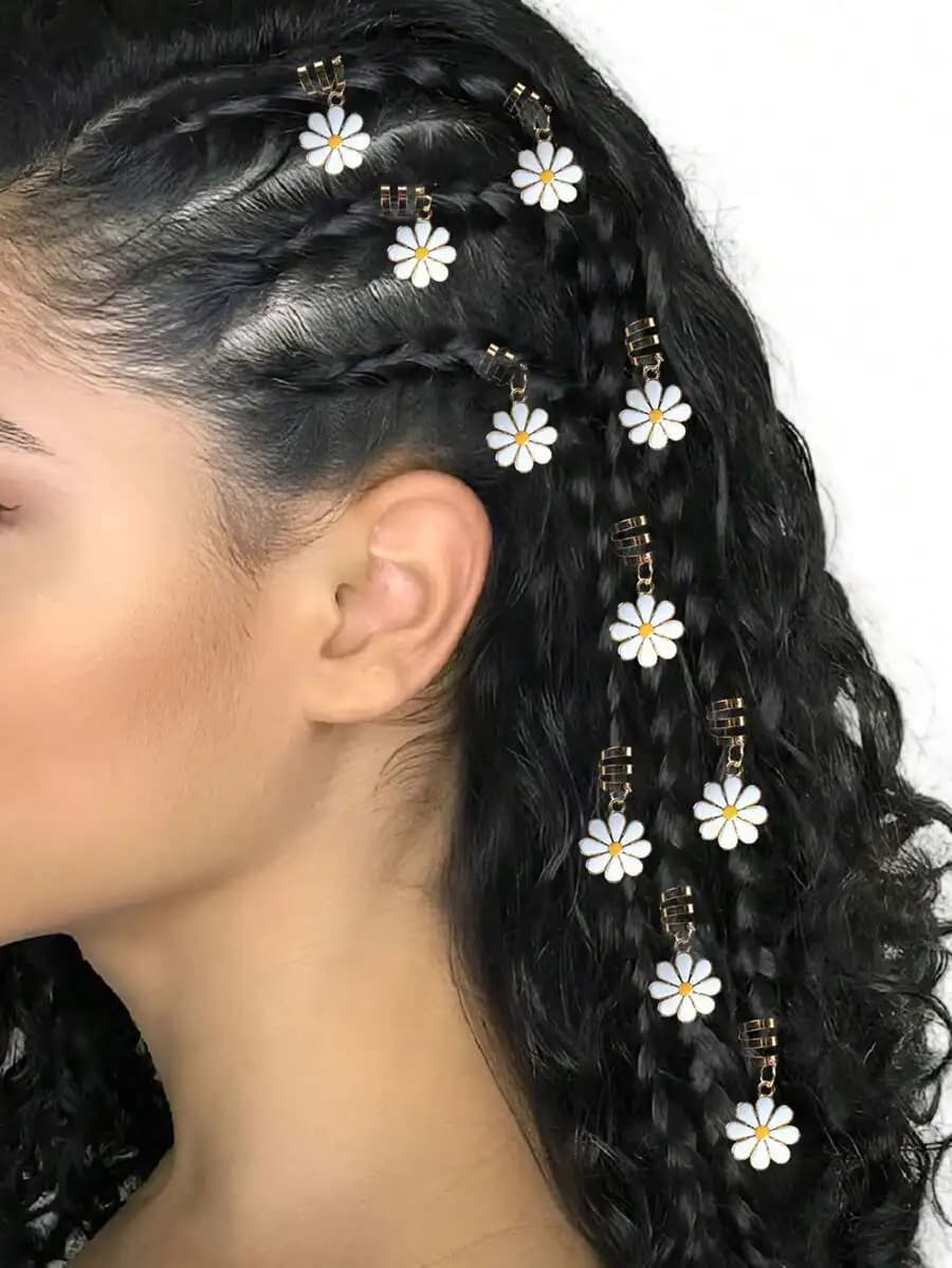 10pcs Golden Women's Dreadlocks Hair Clips ,Gold Head Piece Claw Clips Hair Claws Hair Barrettes, School Stuff, Hair