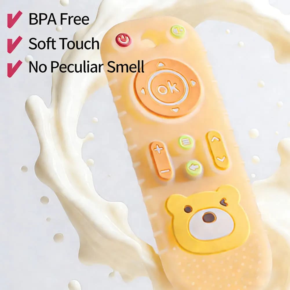 Giocattoli Massaggiagengive Lenitivi in Silicone per Neonati, Giocattoli Massaggiagengive a Forma di Telecomando, Massaggiagengive Anti-morso per Bambini, Giocattoli per Bambini, Massaggiagengive a Forma di Cartone Animato