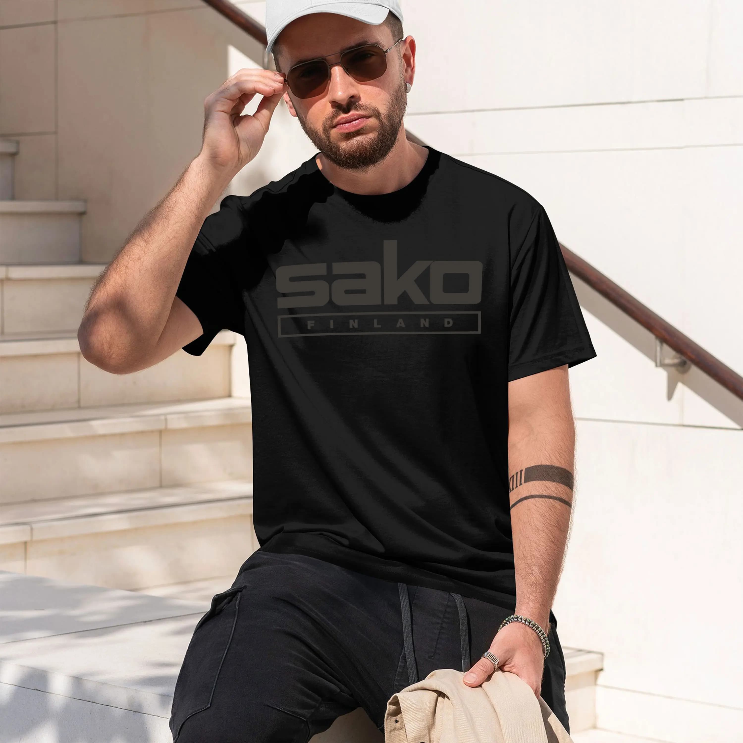 Maglietta a maniche corte da uomo Sako Finland GUN IPSC USPSA UKPSA 3GUNS con logo bianco, stile streetwear divertente per feste di golf, nuovo modello 2026