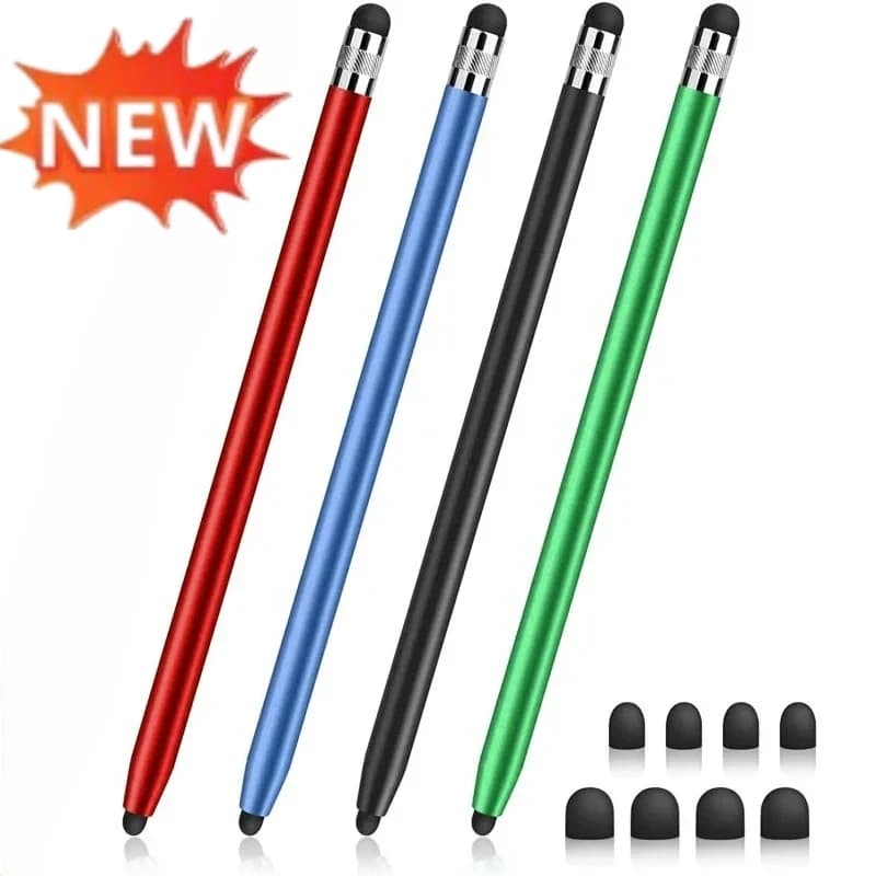 Dual Double Soft Silicone Tip Capacitive Touch Pencil, Universal Tablet Stylus for IPad Samsung Huawei Lenovo