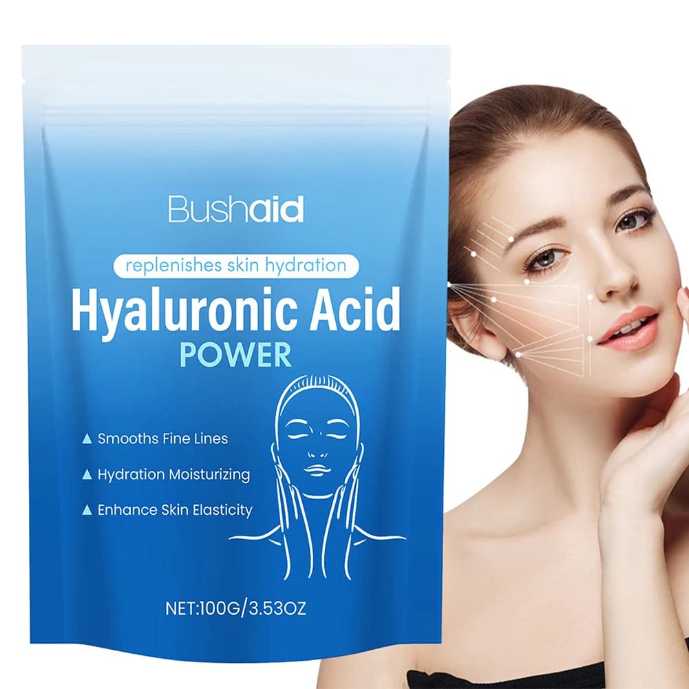 100g of protein hyaluronic acid powder skin treatments soluble moisturizing ingredient in water for serum skin care product diy face