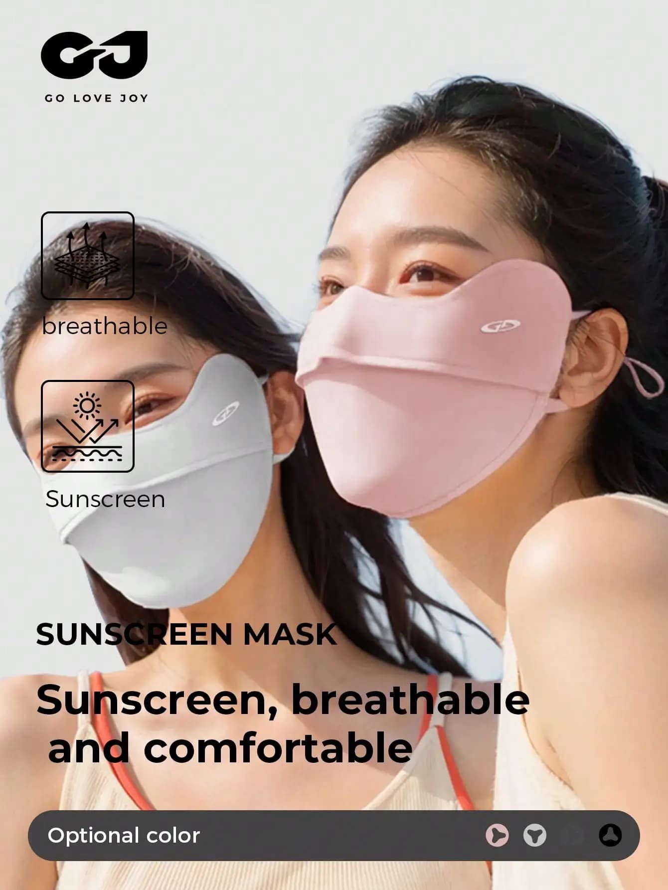 GOLOVEJOY 1 pezzo Maschera estiva anti-UV, maschera traspirante in nylon per la protezione degli angoli degli occhi