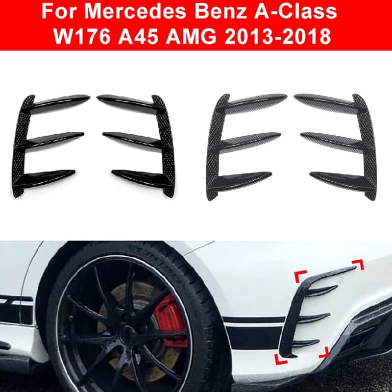 Per Mercedes-Benz Classe A W176 A200 A250 AMG 2013-2018 Paraurti posteriore Splitter Canard Paraurti posteriore Canard Splitter Diffusore Copertura