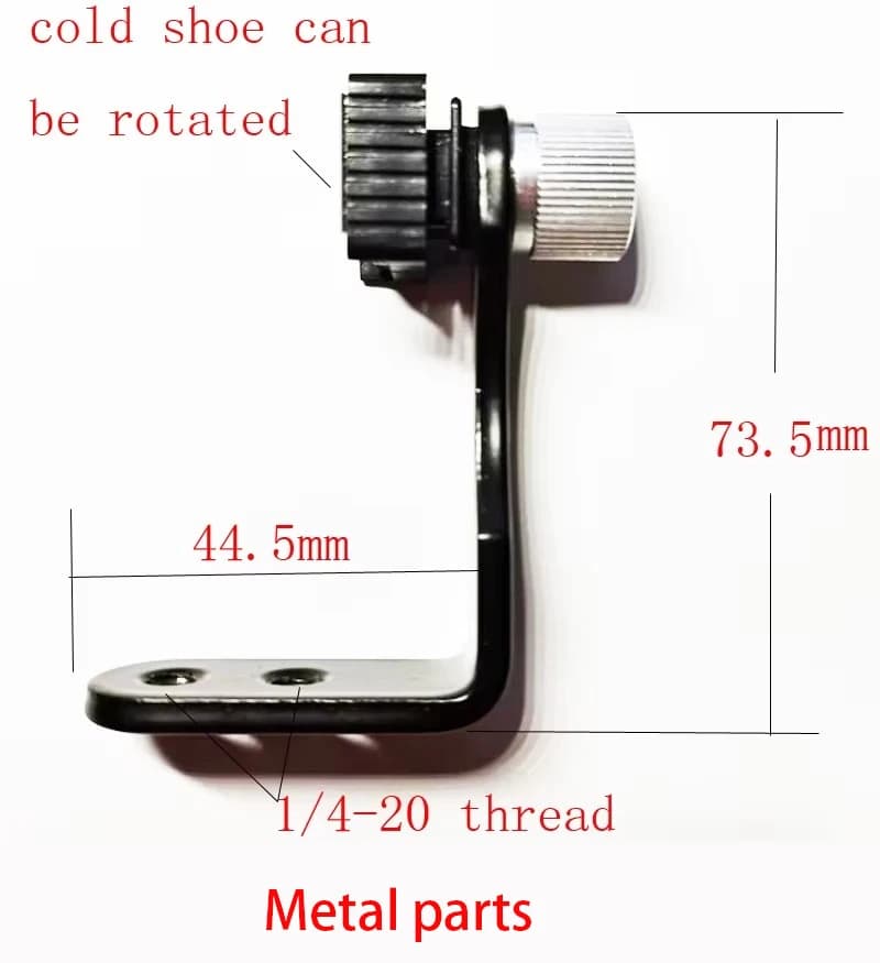 All-metal L-type cold skating bracket for camera Fr Treppiede and binoculars and minoculars, 1/4 cold sleigh adaptor, cold skating part 1/4-20