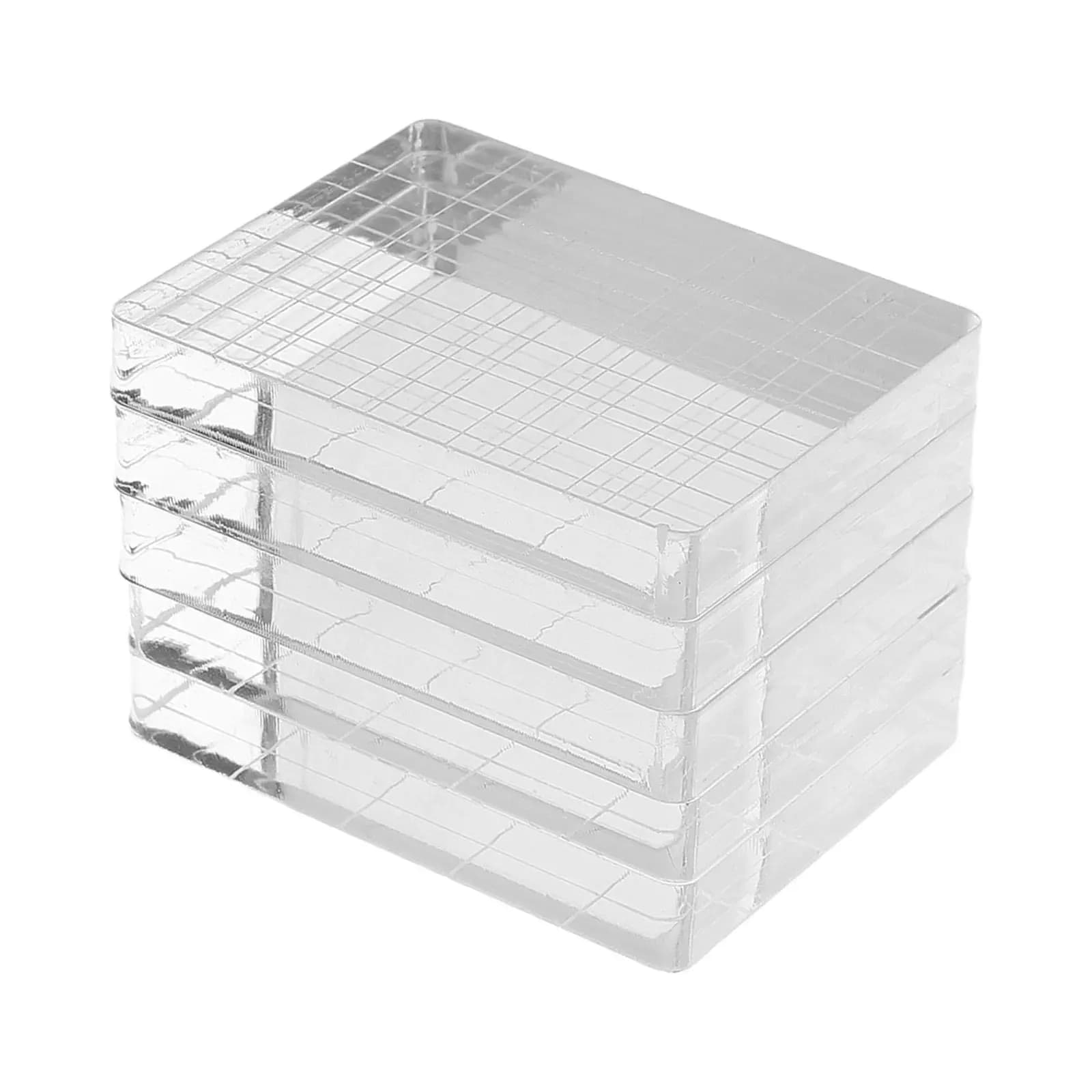 Set di 5 Blocchetti per Timbri in Acrilico Trasparente per Scrapbooking, Creazione di Cartoline, Progetti Creativi Fai-da-Te e Artigianato
