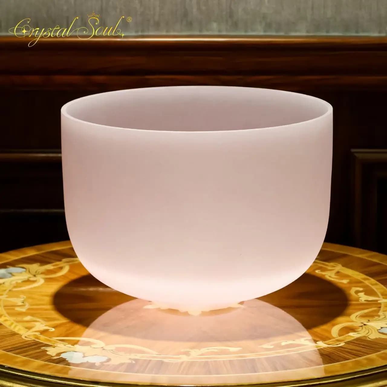 Crystal Soul 12 Inch Classic Candy Colored Frosted Crystal Singing Bowl for Yoga Meditation Manufacturer Customization