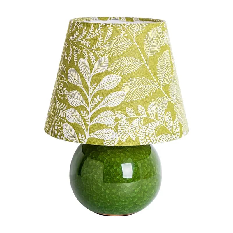 American retro desk lamp emerald green ice crystal ceramic desktop ornament night light bedroom bedside atmosphere decorative