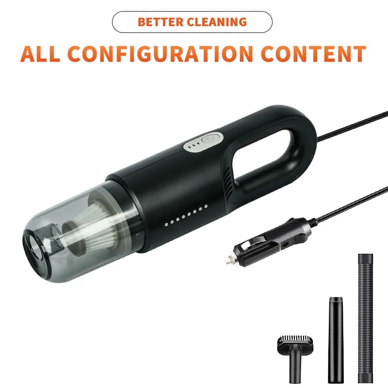 Potente aspirapolvere per auto cablato da 12 V con contenitore per la polvere portatile e di grandi dimensioni, resistente e di lunga durata. Ottieni ora un'auto immacolata.