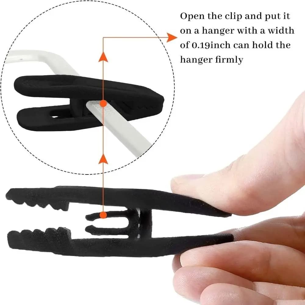 20 pz Forte Dito Floccato Gancio Pinze Antiscivolo Traceless Pantaloni Grucce Clip Salvaspazio Antivento Lenzuola Pinze