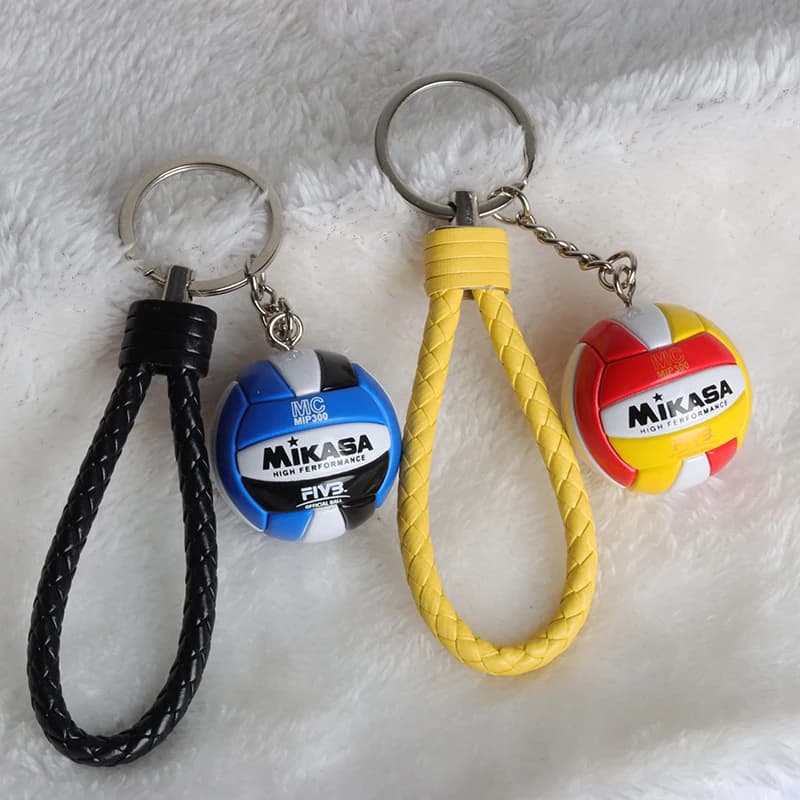 1 pz PVC Pallavolo Portachiavi Ornamenti Affari Pallavolo Uomo Donna Regali Beach Ball Sport Portachiavi regalo gioielli