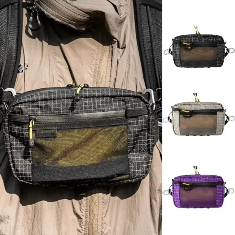 Fiber Waist Pack 1.1L Waterproof UrltraLight Multi Pocket for Cycling Running Hiking Camping Outdoor Sports Accessories