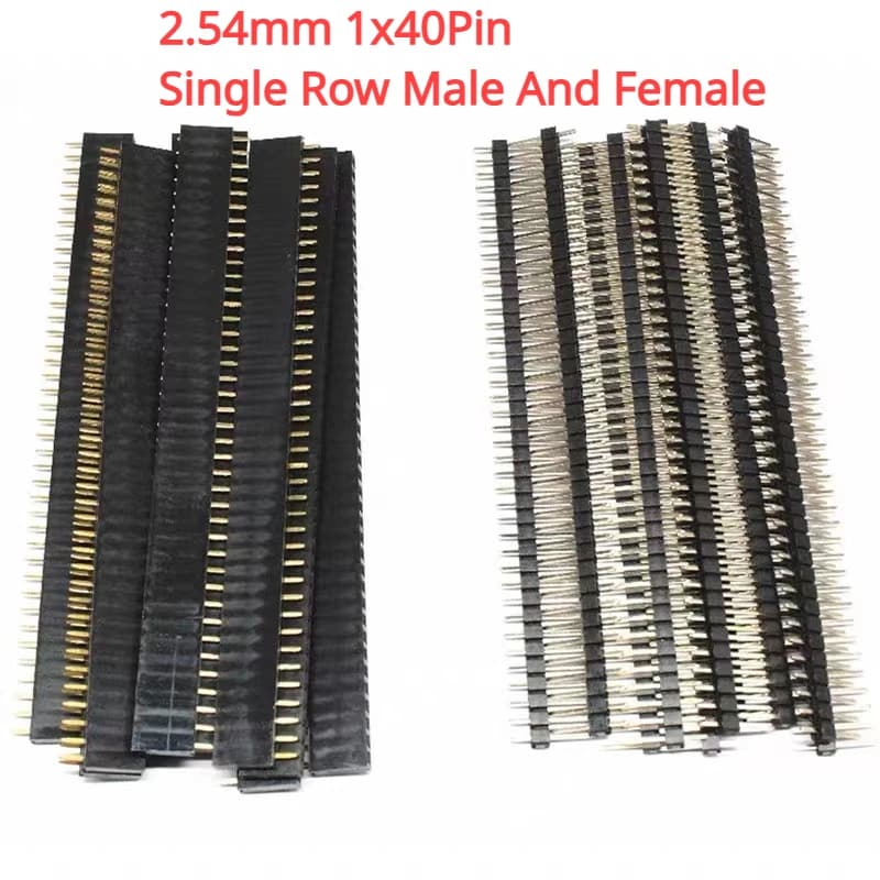 10PCS 1x40Pin 2.54mm Single Step Fila Femmina PCB Lean Edge Pin Header Connector For Arduino