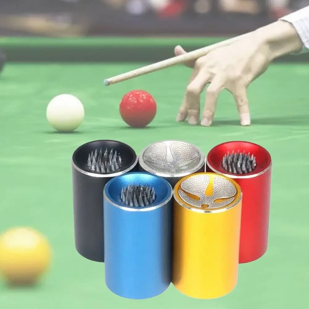 Multifunzione 2 In 1 Cue Tip Shaper Strumento di Riparazione Snooker Pool Cue Shaper Accessori da Biliardo Alluminio Pool Cue Tip Corrector