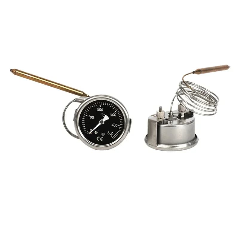 Oven Thermometer Pressure Capillary High Temperature Thermometer 304 Stainless Steel Industrial Equipment Thermometer