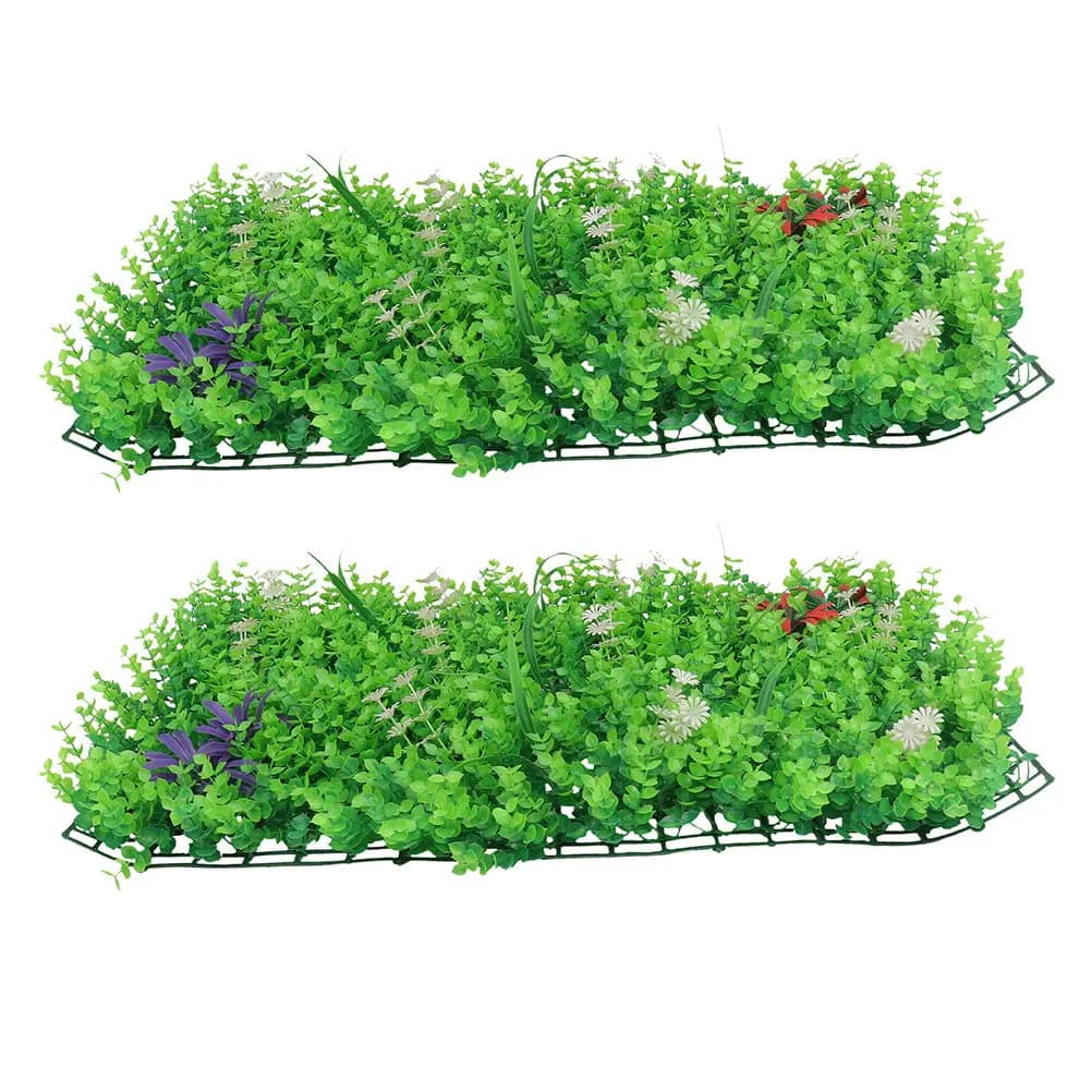 2 Pezzi Pannello di Siepe Artificiale, Decorazione Verde per Sfondo, per Matrimoni, Feste, Casa, Ufficio, Interni ed Esterni