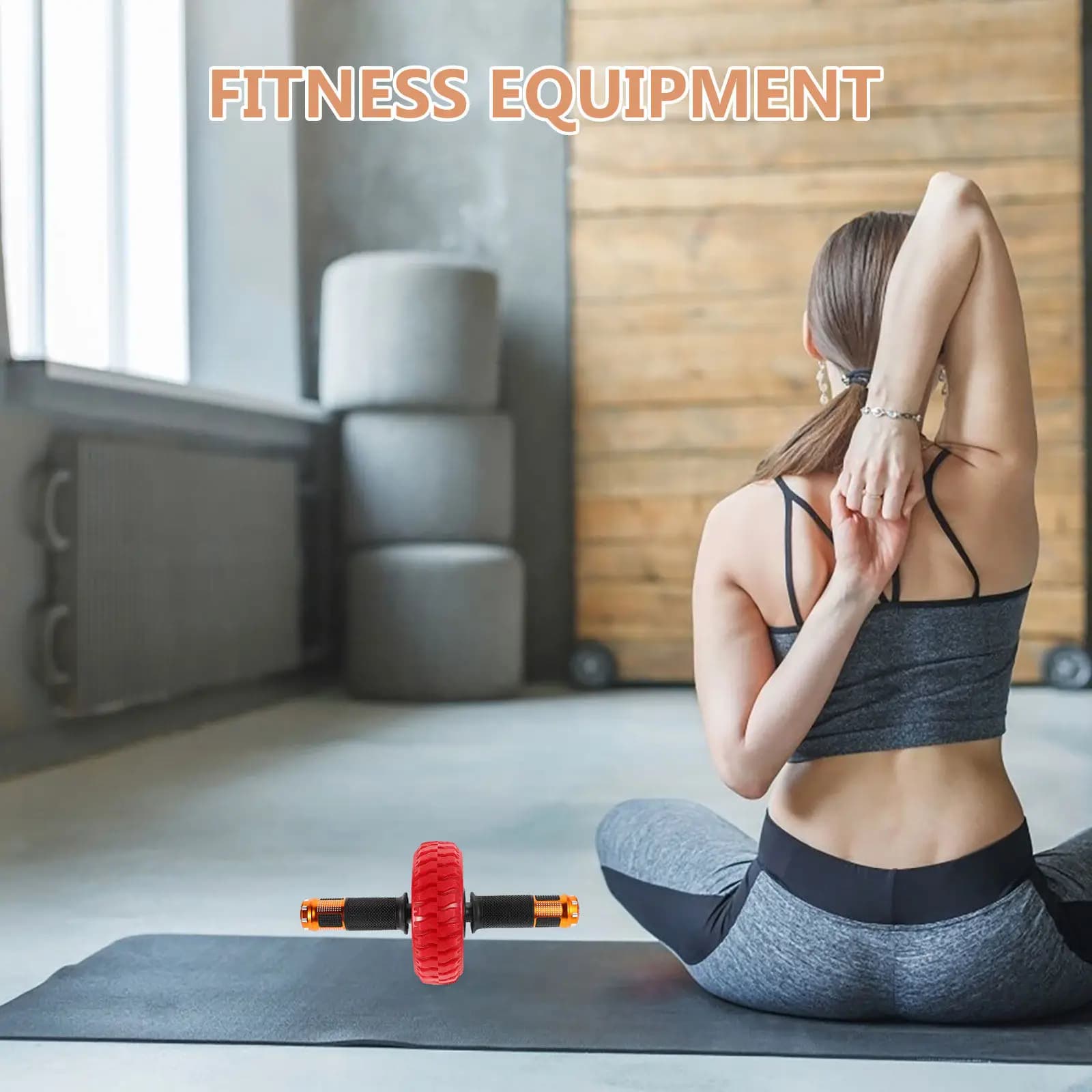 Ab Roller Wheel Ergonomic Nonslip Handle Strength Fitness Roller Abdominal Exercise Home Gym Fat Burner