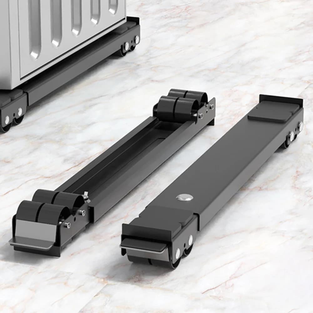 2pcs Movable Washing Machine Stand Adjustable Extendable Appliance Roller Multifunctional Anti-slip Home Furniture Moving Roller