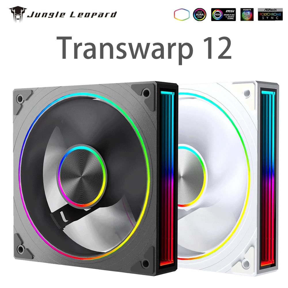 Jungle Leopard Transwarp 12 Star Ring 120 ARGB Case Fan 12CM Cooling Fan Divine Light 5V3Pin Circular Light