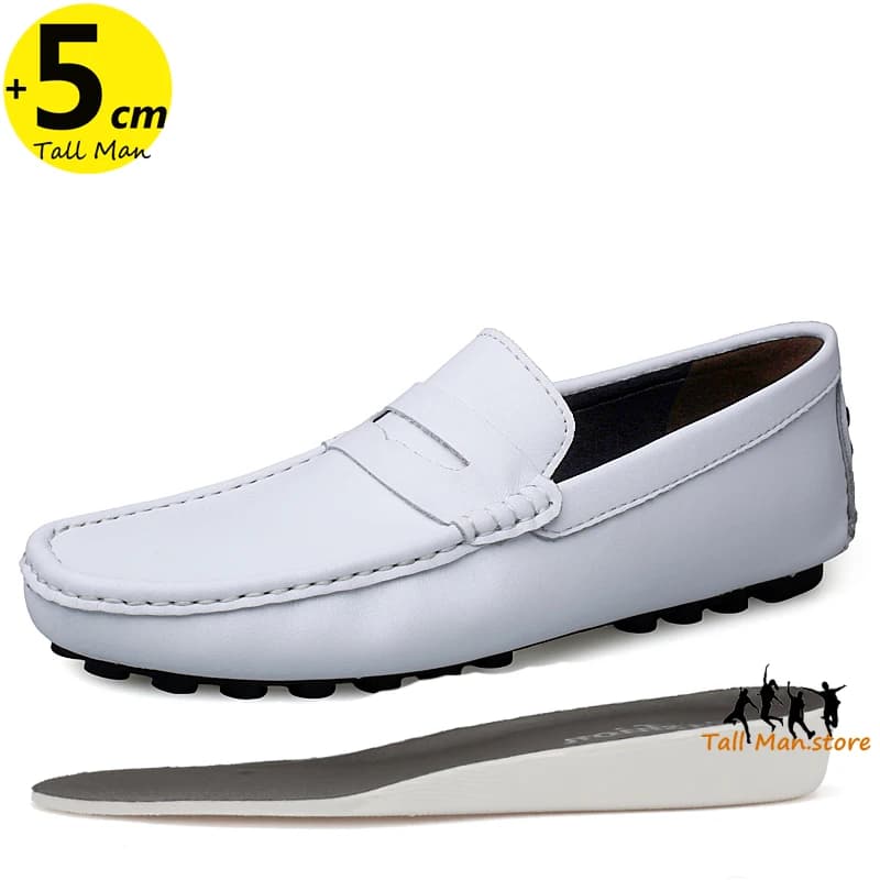 Mocassini uomo Business Elevator uomo scarpe In pelle sollevamento altezza aumento solette 5cm Classic Formal British Black New In