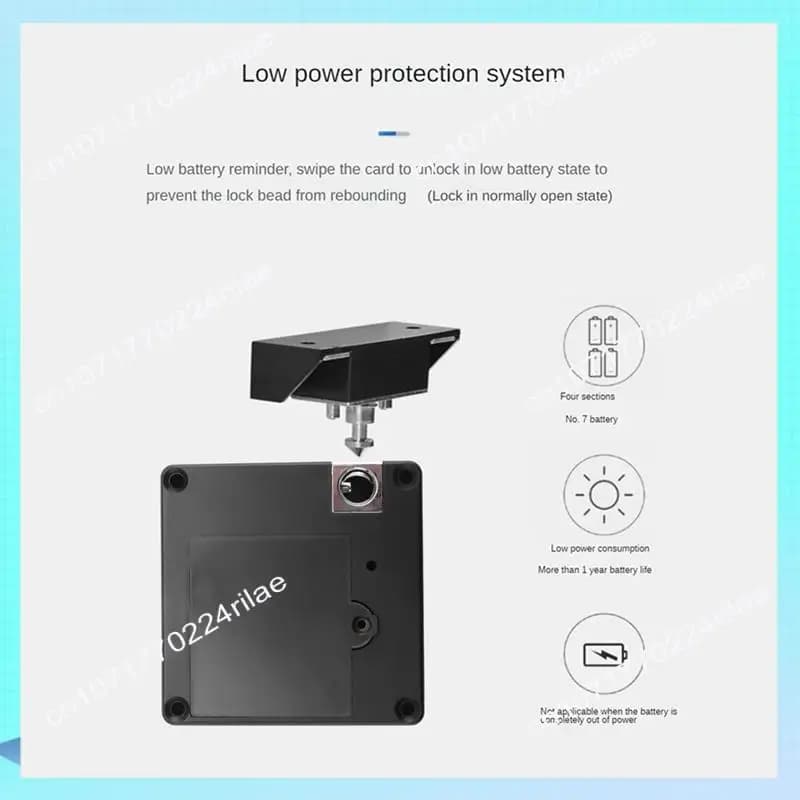 A17Z Smart Serratura per porta in legno Serratura elettronica invisibile senza chiave IC Card Ttlock App Sblocca armadietto Armadietto per mobili Serratura per cassetti Durab