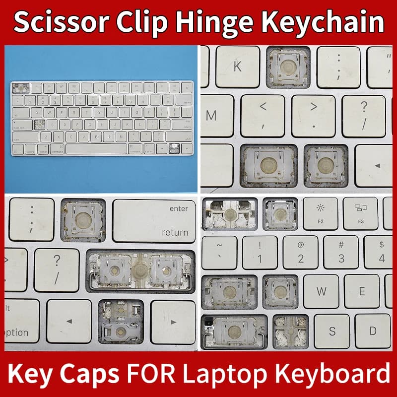 Copritasto di ricambio, clip a forbice e cerniera per tastiera Bluetooth Apple A1644 Magic 2 KEY e clip