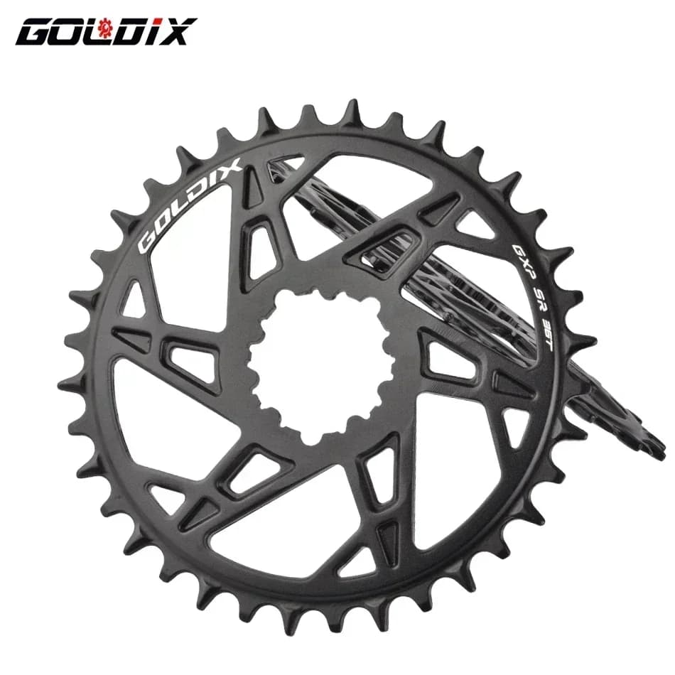 GOLDIX disco per corona per bicicletta offset 3MM 32/34/36/38T adatto per accessori per mountain bike SRAM con set di manovelle a tre viti
