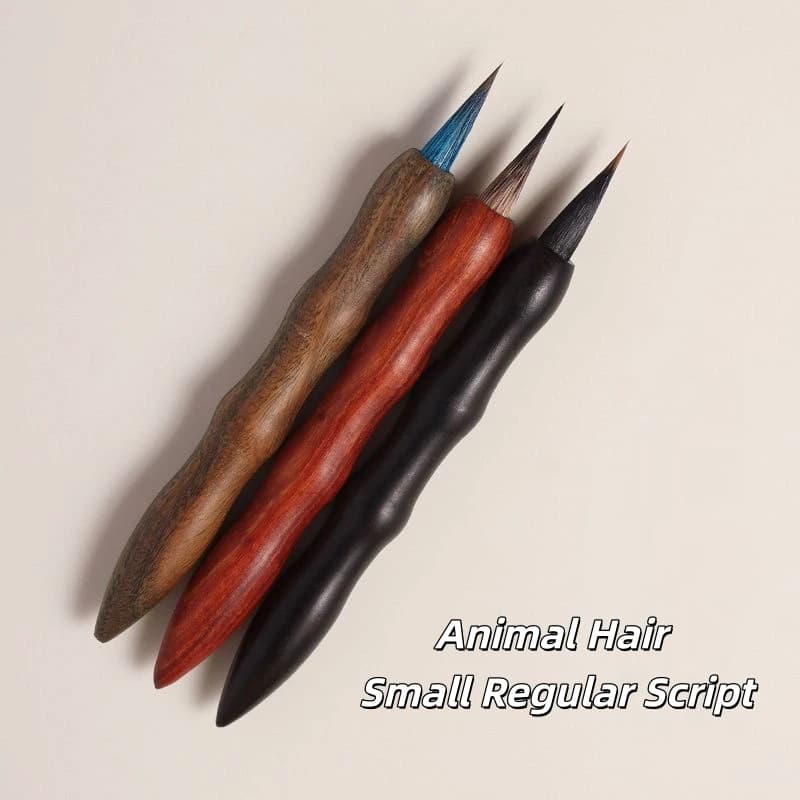 Pennello a punta fine in peli di animali Pennello per calligrafia portatile per viaggi Piccola scrittura regolare Pittura ad acquerello Penna per contorni