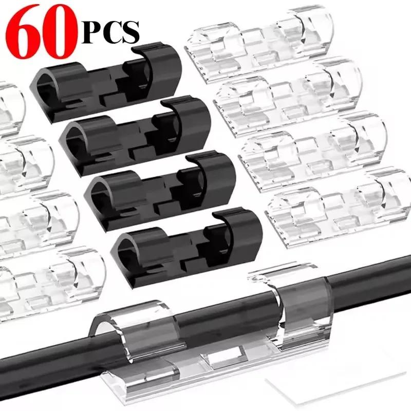 Cable Holder Support for Fall Cables Cable Management Self-adhesive Cable Handle Fixed Terminal Voltage for Home Office Car