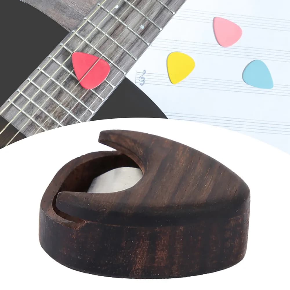 ​ Scatola Premium per Plettri da Chitarra in Legno di Rosa ​ A forma di cuore ​ Vetrina Espositiva ​ Scatola Porta Plettri ​ Scatola di Legno ​ Portaplettro per Chitarra