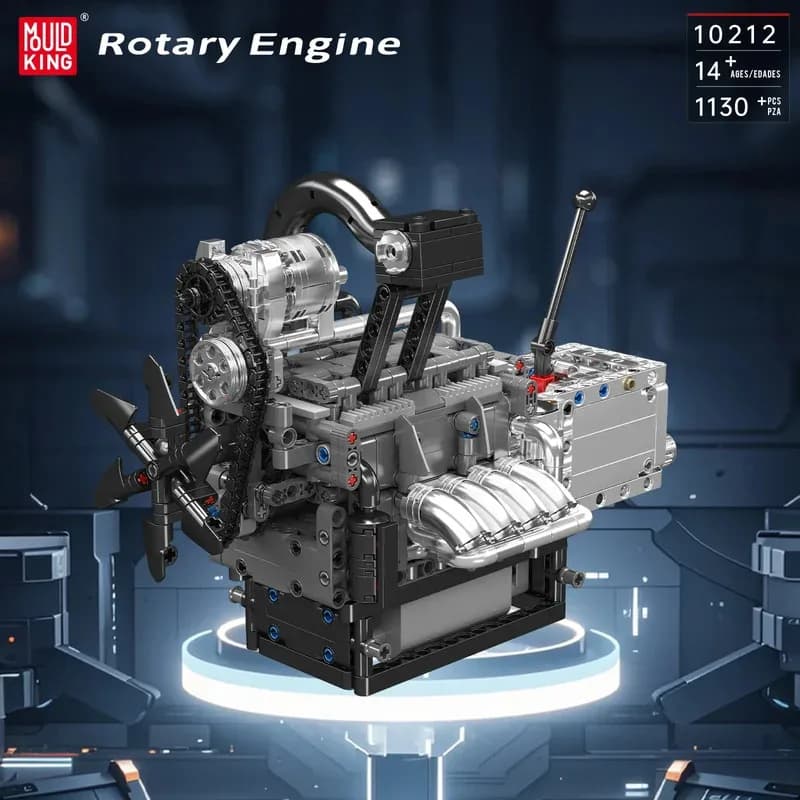 Mould King 10212 Motore Rotativo con Cambio, Blocchi da Costruzione, Modello di Simulazione, Controllo Motore, Ornamenti da Scrivania, Giocattoli per Bambini, Regali