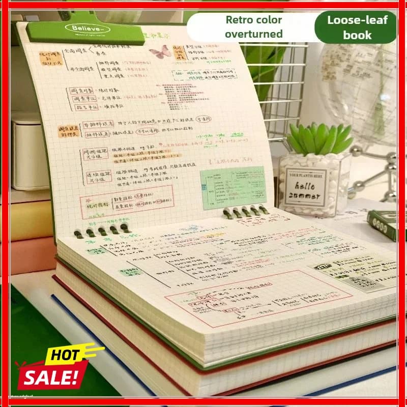 B5 Sketch Book Notebooks Leaf Notebook Diary Flip Stationery Journal Writing Pads Office School Supplies