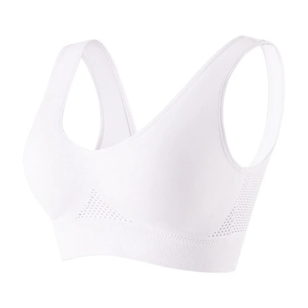 Lingerie Hollow Out Sports Yoga Bra Mesh Quick-Drying Wireless Bra Seamless Breathable Ladies' Underwear Fitness