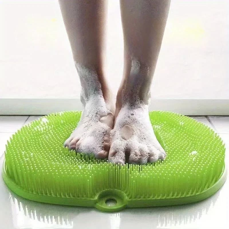 Spazzola da bagno in silicone Nuova spazzola da bagno in silicone montata a parete antiscivolo per lavaggio del piede posteriore per persone pigre Scrub per il massaggiatore