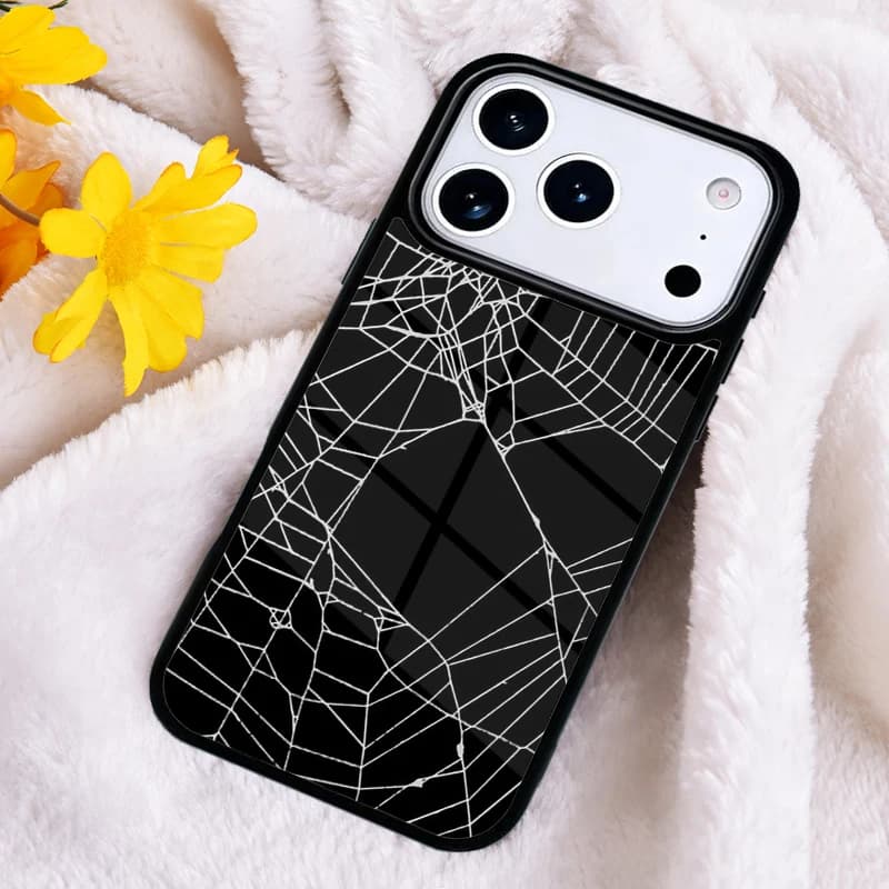 Cover antiurto per iPhone 17 16 Pro Max 15 14 Pro 11 12 13 XR XS 6 7 8 Plus con stampa maschera a ragnatela