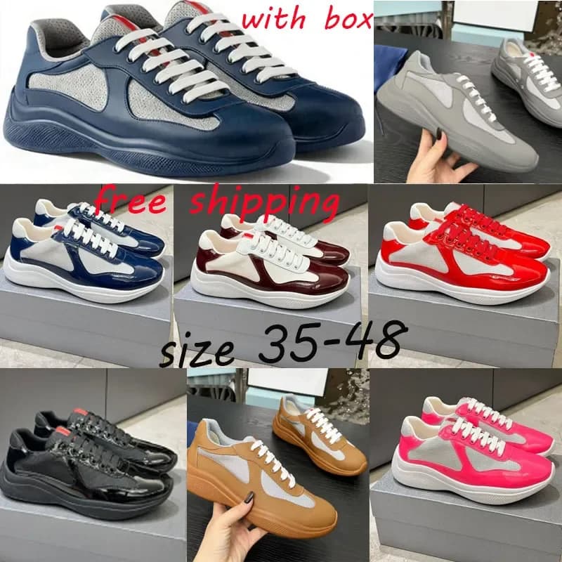 Scarpe Casual da Designer Rosse Basse con Scatola, Sneakers di Lusso Americane, Scarpe Comode da Passeggio in Gomma e Tessuto per Esterni