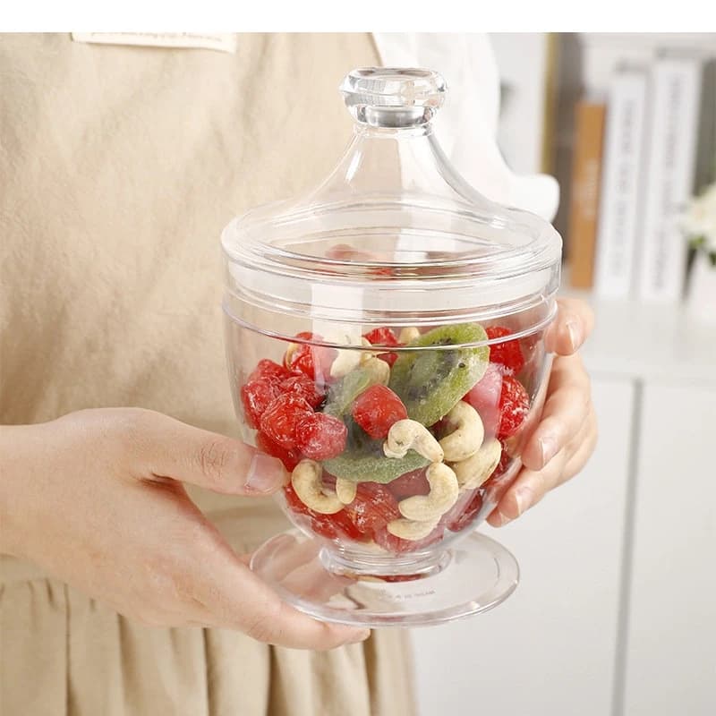 Acrylic Candy Jar Household Storage with Lids Transparent Snack Jars Dried Fruit Chocolate Box