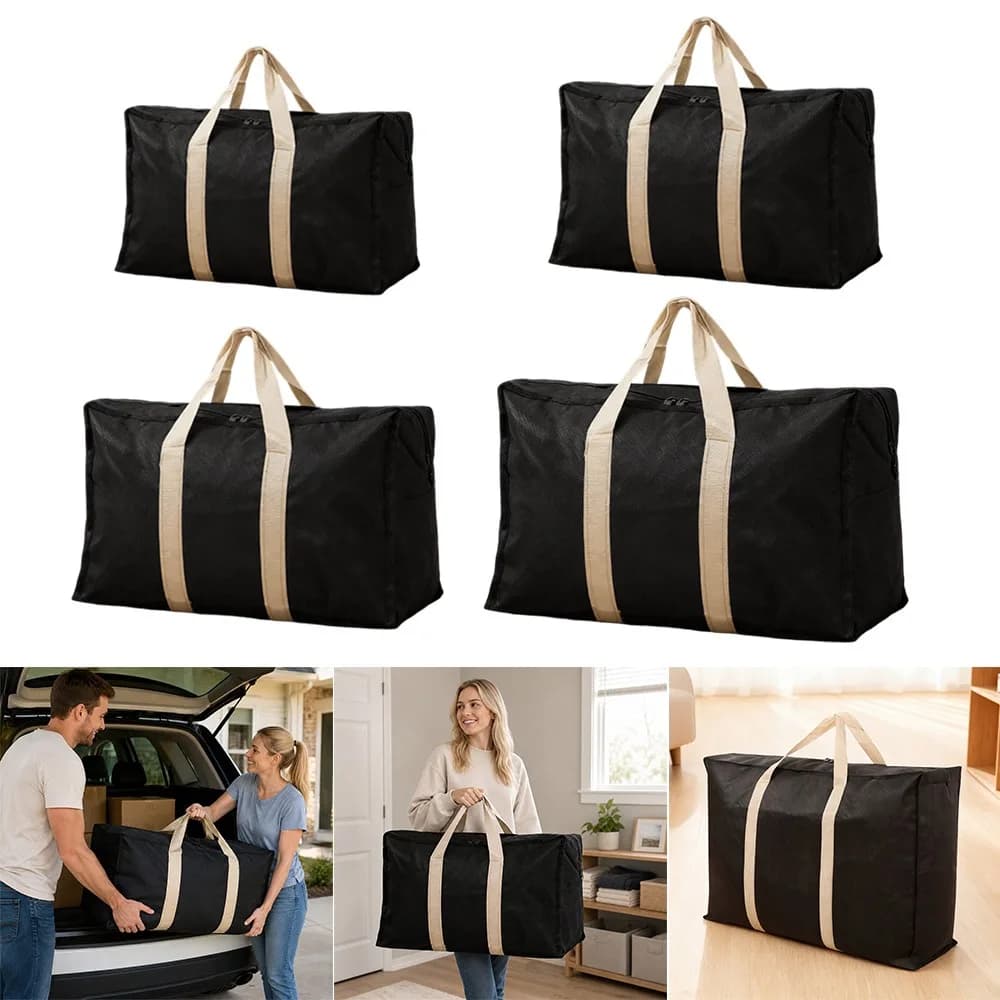 New Extra Large Moving Luggage Bags 4 Sizes Waterproof Non-woven Fabric Cubes Black Home Storage Packing Tool